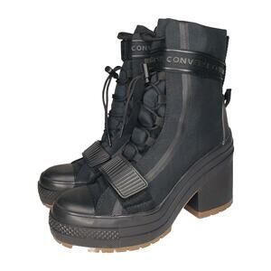 CONVERSE GR82 GR 82 Boots Chuck 70 De Luxe Black Combat Platform Heel Women 6.5